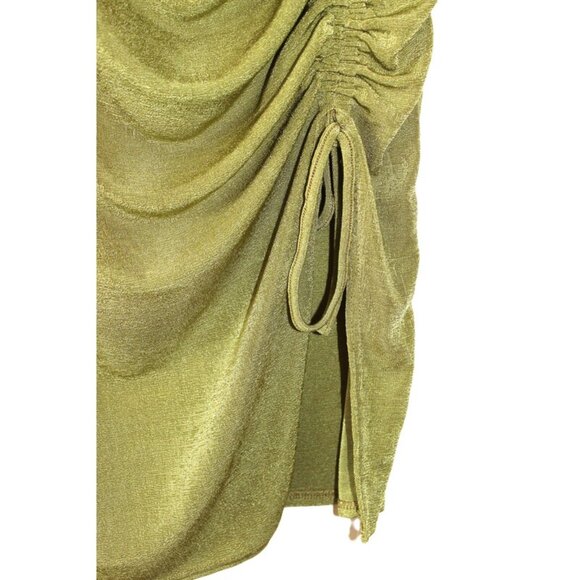 ASOS In The Style Plus, Ruched Detail Midi Skirt in Green (18) - Picture 4 of 12